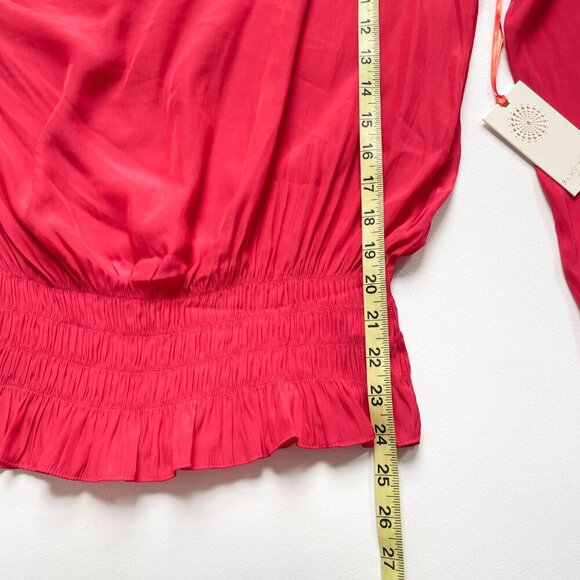 Ramy Brook Janey One Shoulder Top Bright Red Size Medium NEW NWT - Picture 9 of 9